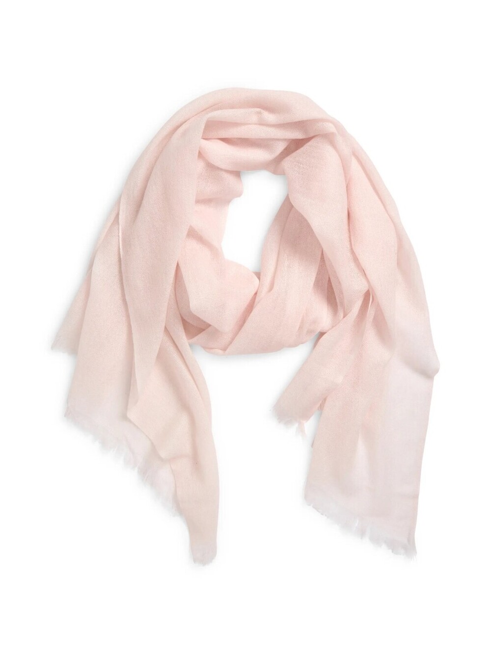 Nordstrom Textured 100% Cashmere Large Scarf 80" x 28" Pink Sephia